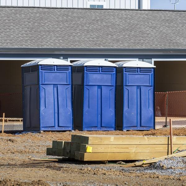 Heavy-duty construction site porta potty in Burbank, California